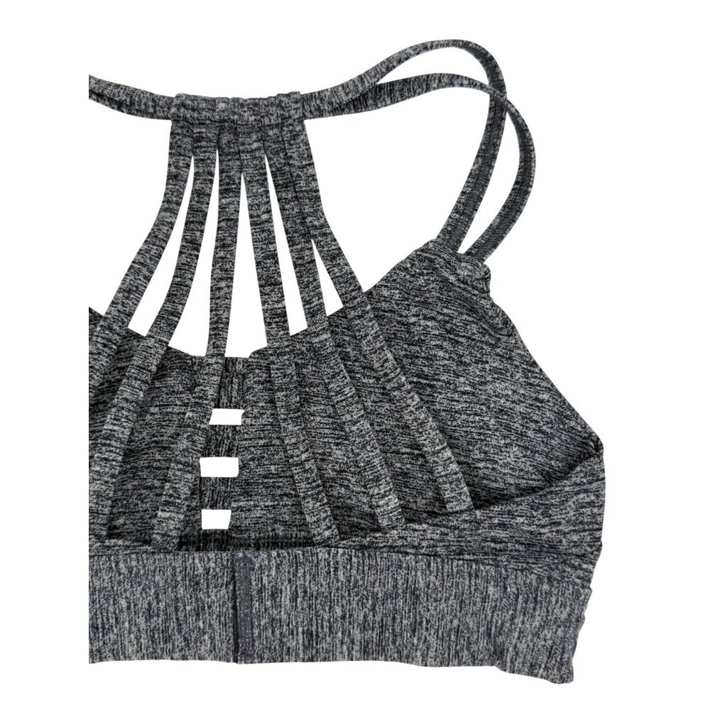 Victorias Secret PINK Strappy Back Gray Athletic Athleisure Sports Bra Ultimate - Picture 8 of 10